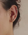 Breuning Jewellery - Earrings - Hoop Breuning 14K Yellow Gold Narrow 10mm Huggie Hoops
