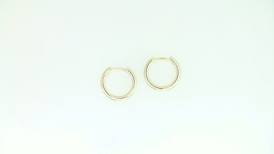 Breuning Jewellery - Earrings - Hoop Breuning 14K Yellow Gold Narrow 12mm Huggie Hoops