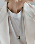 By Pariah Jewellery - Necklace By Pariah 14K Yellow Gold Large Botswana Agate Pebble Pendant