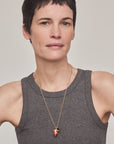 By Pariah Jewellery - Necklace By Pariah 14K Yellow Gold Large Carnelian Pebble Pendant