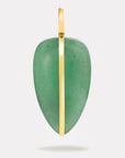 By Pariah Jewellery - Necklace By Pariah 14K Yellow Gold Large Green Adventurine Pebble Pendant