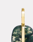 By Pariah Jewellery - Necklace By Pariah 14K Yellow Gold Small Moss Agate Pebble Pendant
