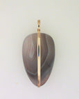 By Pariah Jewellery - Necklace BY PARIAH 14k Yellow Gold XL Pebble Pendant Botswana Agate