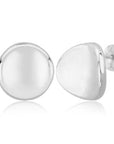 Carla Corp Jewellery - Earrings - Stud Carla 14K White Gold Curved 10mm Disc Studs