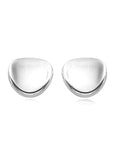 Carla Corp Jewellery - Earrings - Stud Carla 14K White Gold Curved 10mm Disc Studs