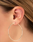 Carla Corp Jewellery - Earrings - Hoop Carla 14K White Gold Large Thin Hoops