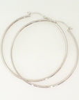Carla Corp Jewellery - Earrings - Hoop Carla 14K White Gold Large Thin Hoops