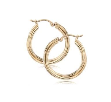 Carla Corp Jewellery - Earrings - Hoop Carla 14K Yellow Gold 20mm Triple Twist Hoops