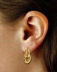 Carla Corp Jewellery - Earrings - Hoop Carla 14K Yellow Gold Double Oval Link Earrings