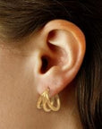Carla Corp Jewellery - Earrings - Hoop Carla 14K Yellow Gold Open Cage Triple Hoops