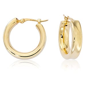 Carla Corp Jewellery - Earrings - Hoop Carla 14K Yellow Gold Small Inverted Hoops