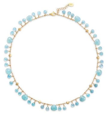 Marco Bicego Jewellery - Necklace CB2584-E-AQ01 MB 18KY Paradise Aquamarine Dangles Necklace