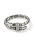 John Hardy Sterling Silver Spear Ring with Diamonds