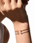 dinh van Jewellery - Bracelet dinh van 18K Yellow Gold Medium Le Cube Dimaond Flex Bracelet