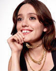 MEMO dinh van Jewellery - Necklace dinh van 18K Yellow Gold Medium Menottes Diamond Necklace