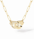 MEMO dinh van Jewellery - Necklace dinh van 18K Yellow Gold Medium Menottes Diamond Necklace