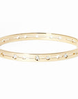 MEMO dinh van Jewellery - Bracelet dinh van 18K Yellow Gold Pulse Diamond Hinged Bangle