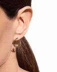 dinh van Jewellery - Earrings - Hoop dinh van 18K Yellow Gold Small Le Cube Diamond Hoops
