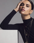 dinh van Jewellery - Necklace dinh van 18K Yellow Gold Small Le Pavé Pendant Necklace