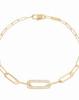 dinh van Jewellery - Bracelet dinh van 18K Yellow Gold Small Maillon Diamond Bracelet