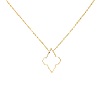 Farah Khan Jewellery - Necklace Farah Khan 18K Yellow Gold White Ceramic Star Necklace