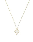 Farah Khan Jewellery - Necklace Farah Khan 18K Yellow Gold White Ceramic Star Necklace