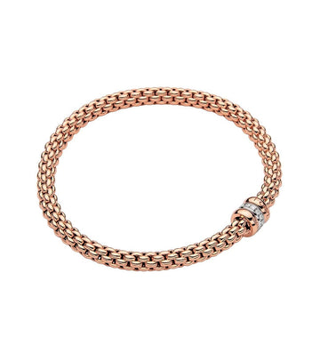 Fope Jewellery - Bracelet FOPE 18K Rose Gold 0.10ct Diamonds Flex-It Bracelet