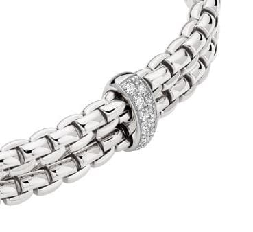 Fope Jewellery - Bracelet Fope 18K White Gold Eka Diamond Double Flex It Bracelet