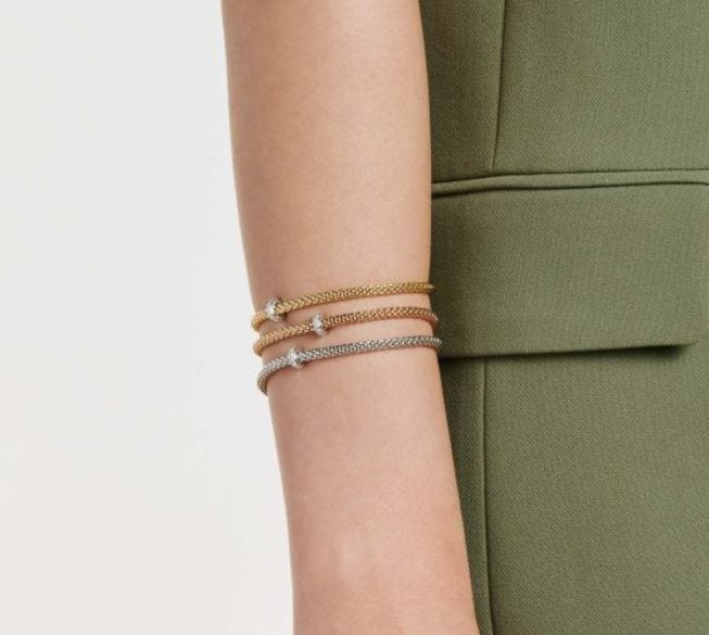 Fope Jewellery - Bracelet Fope 18K White Gold FlexIt Diamond Bracelet Size Medium