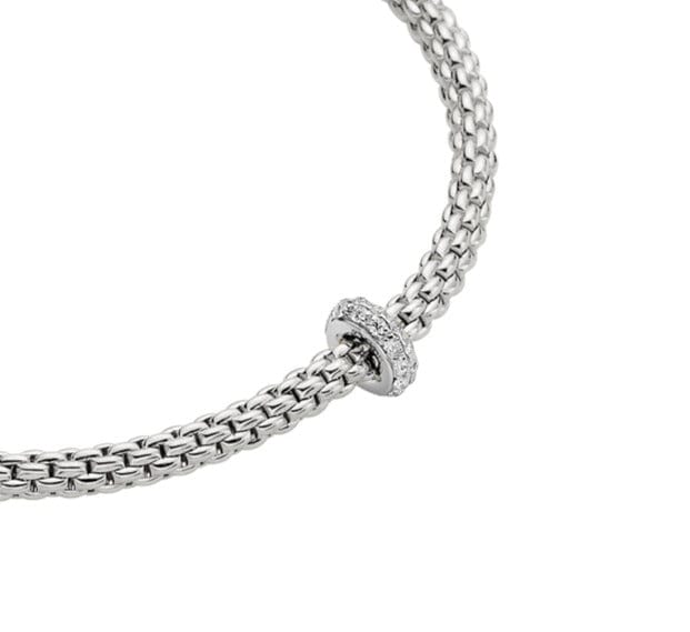 Fope Jewellery - Bracelet Fope 18K White Gold FlexIt Diamond Bracelet Size Medium