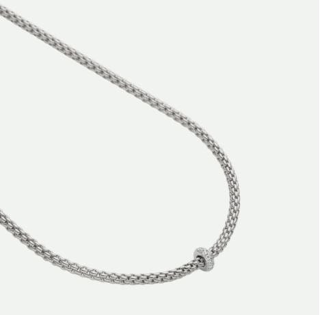 Fope Jewellery - Necklace Fope 18K White Gold Necklace with Diamond Rondel