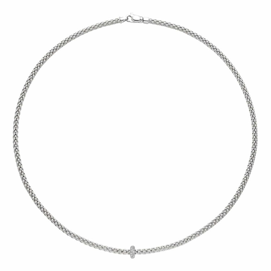 Fope Jewellery - Necklace Fope 18K White Gold Necklace with Diamond Rondel