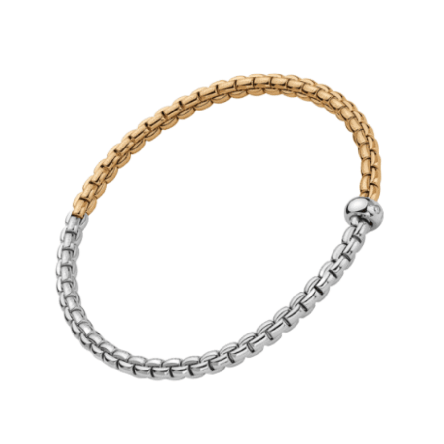 Fope Jewellery - Bracelet FOPE 18k Yellow and White Gold Eka Flex'it Bracelet