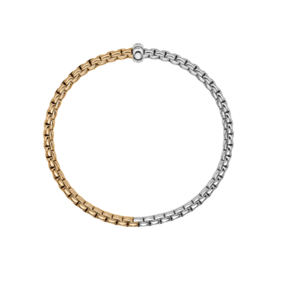 Fope Jewellery - Bracelet FOPE 18k Yellow and White Gold Eka Flex'it Bracelet