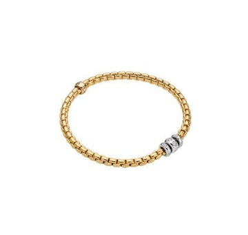 Fope Jewellery - Bracelet Fope 18K Yellow Gold Bracelet with Rhombus Set Diamonds