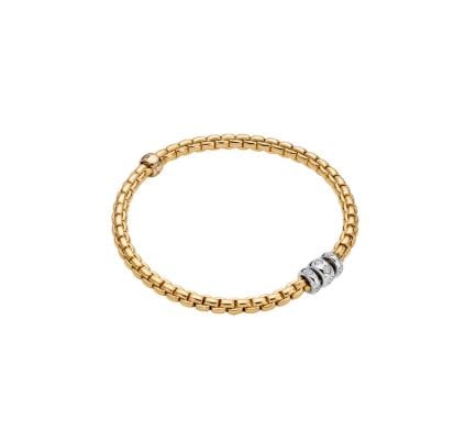Fope Jewellery - Bracelet Fope 18K Yellow Gold Bracelet with Rhombus Set Diamonds
