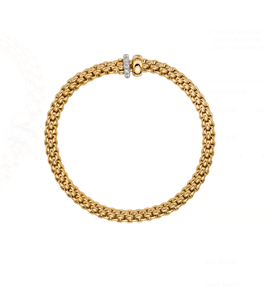 Fope Jewellery - Bracelet FOPE 18k Yellow Gold Diamond Solo Bracelet