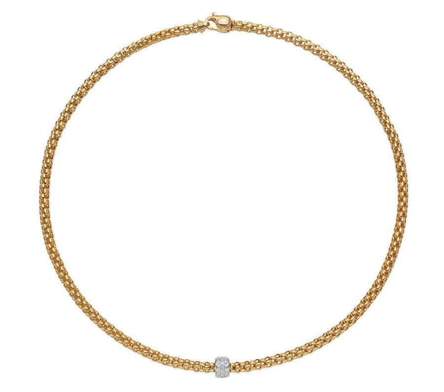 Fope Jewellery - Necklace FOPE 18k Yellow Gold Diamond Solo Necklace