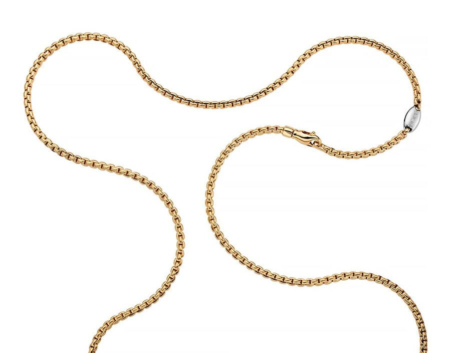 Fope Jewellery - Necklace Fope 18K Yellow Gold Eka 75cm Long Chain Necklace