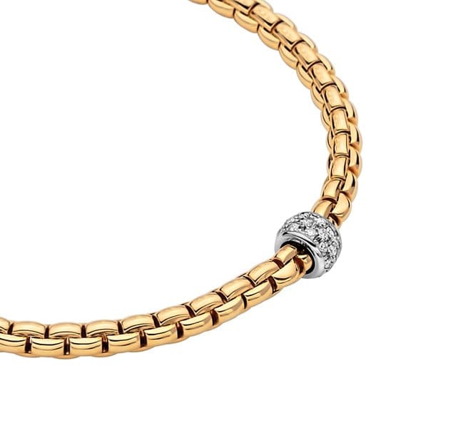 Fope Jewellery - Bracelet Fope 18K Yellow Gold Eka Diamond Flex It Bracelet