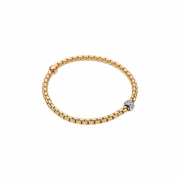 Fope Jewellery - Bracelet Fope 18K Yellow Gold Eka Diamond Flex It Bracelet