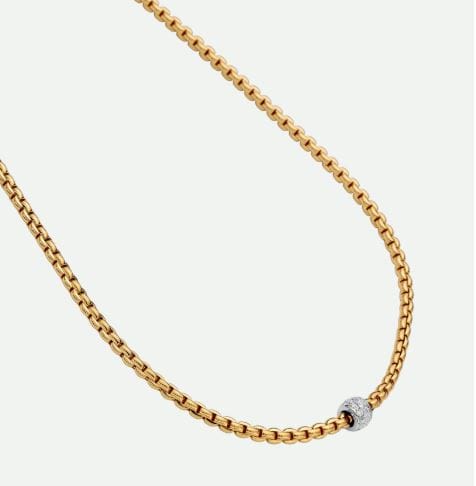 Fope 18K Yellow Gold Eka Diamond Rondel Necklace – Touch of Gold Fine ...