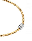 Fope Jewellery - Necklace Fope 18K Yellow Gold Eka Diamond Rondel Trio Necklace