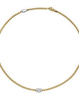 Fope Jewellery - Necklace Fope 18K Yellow Gold Eka Diamond Rondel Trio Necklace