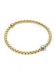 Fope Jewellery - Bracelet Fope 18K Yellow Gold Eka Diamond Rondelle Bracelet