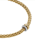 Fope Jewellery - Necklace FOPE 18k Yellow Gold Flex'it Solo Necklace with Diamond
