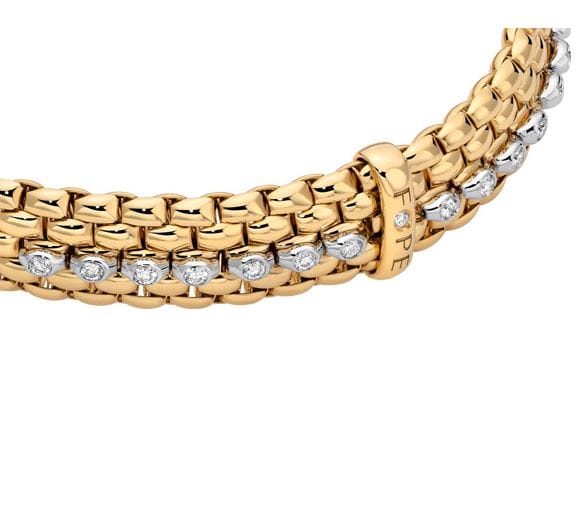 Fope Jewellery - Bracelet Fope 18K Yellow Gold Panorama Bracelet with Diamonds