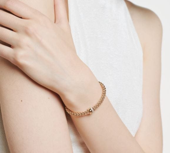 Fope Jewellery - Bracelet Fope 18K Yellow Gold Solo Bracelet with Diamond Rondel