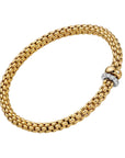 Fope Jewellery - Bracelet Fope 18K Yellow Gold Solo Bracelet with Diamond Rondel
