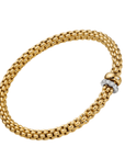 Fope Jewellery - Bracelet FOPE 18K Yellow Gold Solo Flex-it Bracelet with Diamonds